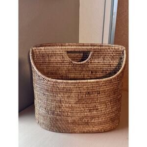 Handwoven Storage Basket Natural Wicker